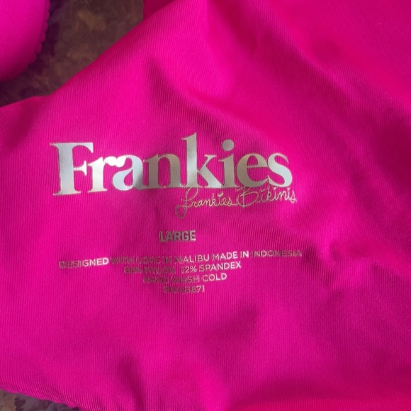 frankies bikini hot pink adjustable top - Picture 3 of 3